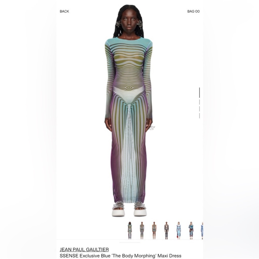 *SOLD* JEAN PAUL GAULTIER
SSENSE Exclusive Blue 'The Body Morphing' Maxi Dress